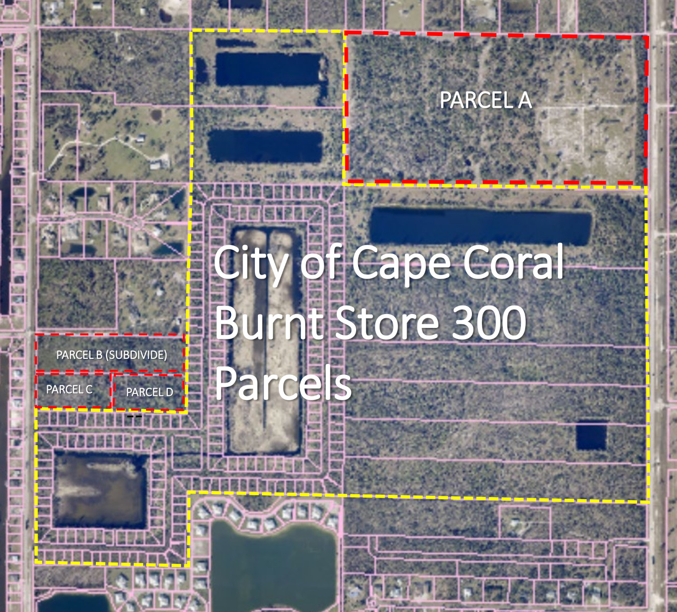 Burnt Store 300 parcels 
				   map